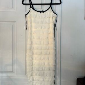 Elegant Cream Sleeveless Dress